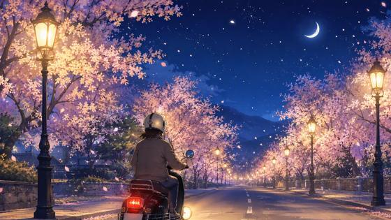 春 · 夜樱灯廊