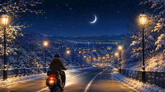 冬 · 雪夜灯光毯